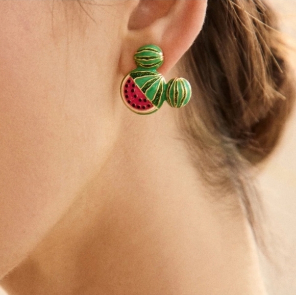 NWT ✨️🍉✨️ Disney x Baublebar Mickey Mouse Disney Watermelon Earrings - Picture 2 of 3